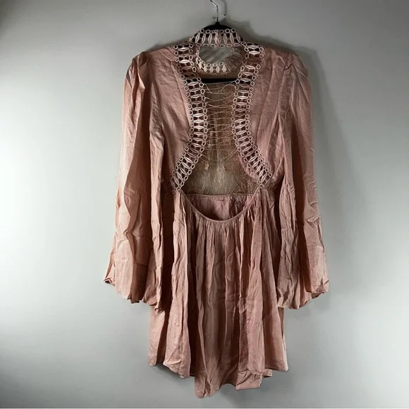 Free People Divine Mini Dress in Rose Whimsical Fairy   Women’s Dress Size 4 - Picture 7 of 12